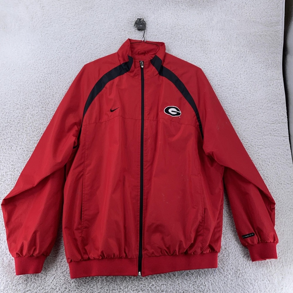 Vintage Nike Georgia Bulldogs Clima-FIT Jacket Mens Large Red NCAA Football - Picture 2 of 14